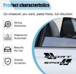 2PCS Car Sport Letter Logo Decal, Reflective Vinyl Decal Sticker for Car Side, Waterproof Decoration Car Door Decals, Car Exterior Accessories for Bumper, Body, Rear (Black, 2PCS) - Image 3