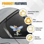 Just Breathe Dragonfly Car Sticker Decal, Vinyl Waterproof Automotive Window Sticker, Vintage Sun Flower Vehicle Bumper Decal, Positivity Auto Decoration Decals for Laptop, Wall (1PC) - Image 3