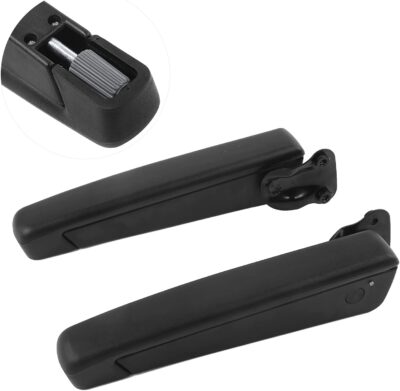 Adjustable Car Armrest for Automobiles Trucks, Pair Car Adjustable Seat Armrest Shock PU Sponge Black Universal for Automobiles Trucks - Image 4