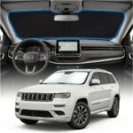 for Jeep Grand Cherokee Sun Shade Windshield Cover - Custom Fit Grand Cherokee Accessories 2011-2025 2026 Sunshade Foldable UV Protection & Heat Shield Sun Visor Accessories