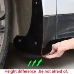 LLJSTAT Mania Car Mud Flaps Universal Fit Black Splash Guards Rubber mud Guard Universal Pickup SUV Mudguard Mud Flaps Rubber No Collision Universal Pickup SUV 2pcs/Set … (44) - Image 4