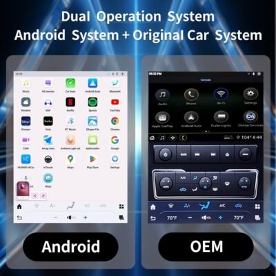 15.6 Inch Touch Screen Android Car Radio for GMC Sierra Chevrolet Silverado 2019 2020 2021 2022 2023 Head Unit Wirless Carplay GPS Navigation Screen Upgrade Multimedia Player Android Auto - Image 3