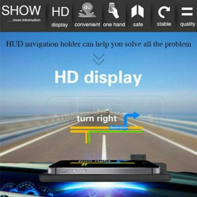 MACHSWON 6" Screen Universal Car HUD Head Up Display Projector Phone Navigation GPS Holder - Image 8