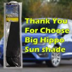 Big Hippo Front Car Sun Shade Windshield, Jumbo/Standard Sunshade Keeps Vehicle Cool UV Ray Sun Visor Protector Sunshades - Easy to Use Folding Sun Shade - Silver/Black Sides(Size: 55.16 X 27.5inch) - Image 7