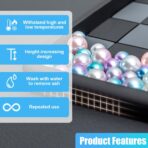 Car Dashboard Non-Slip Mat, PVC Grid Multifunctional Auto Storage Tray, Universal Vehicle Organizer Sticky Gripping Pad for Smartphone, GPS, Keys, Sunglasses, Number Plate (Black Grey) - Image 4