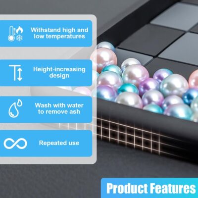 Car Dashboard Non-Slip Mat, PVC Grid Multifunctional Auto Storage Tray, Universal Vehicle Organizer Sticky Gripping Pad for Smartphone, GPS, Keys, Sunglasses, Number Plate (Black Grey) - Image 4