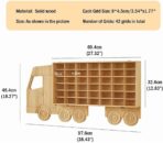 Wood Toy Car Display Rack, Holds 42 Diecast Cars Model Car Display Case 1/64 Scale Toy Cars Organizer Freestanding or Wall-Mounted Toy Car Storage Cabinet - Image 2