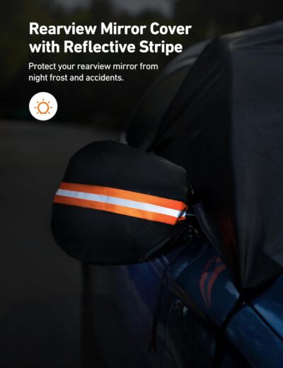 AstroAI Car Windshield Snow Cover, Windshield Cover for ice and Snow, Frost Windshield Cover for Ice, 2*Removal Side Mirror Protector, Windproof UV Sunshade Cover for Cars, SUVs, Vans - Image 4