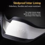 Steering Wheel Cover Black, Carbon Fiber Car Steering Wheel Covers with Coasters Universal 14.5-15 inch Leather Microfiber Breathable Anti-Slip Steering Wheel Accessories Set - Image 6