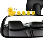 20 Pcs Mini Ducks Car Dashboard Decors, Cute Rearview Mirror Ornaments, Funny Interior Car Accessories with Adhesive Stickers for Automotive Window Home Garden Decorations