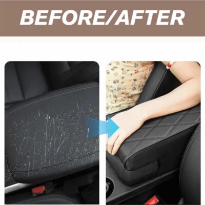 Memory Foam Car Armrest Cushion 2025 New Car Center Console Cushion Pad Car Truck Armrest Cover Auto Center Console Lid Center Armrest Cover Car Console Armrest Organizer Storage (Black and Red) - Image 3