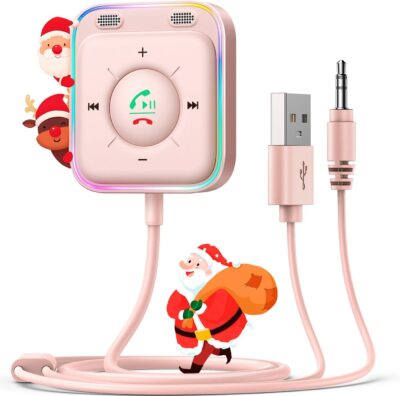 JOYROOM Bluetooth 5.4 Receiver for Car, AUX Bluetooth Car Adapter, 3.5mm Wireless Audio Receiver for Home Stereo/Wired Headphones, Hands-Free Call, Noise Cancelling, Pink - Image 9