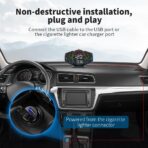 G18 Head Up Display, HUD Display for Cars Windshield, GPS Digital Speedometer MPH for All Cars, Car Compass, Altimeter, Multi-Function Display, Direction, Gradiometer - Image 9