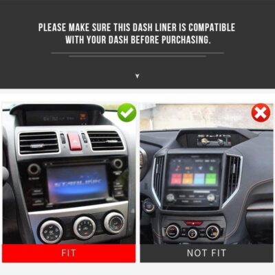 Auovo Dashboard Mats Compatible with Subaru Crosstrek Accessories 2012-2017 Forester 2014-2018 XV Impreza 2012-2016 Car Interior Silicone Dash Pad Liner Tray (Red Trim) - Image 2