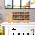 Wood Toy Car Display Rack, Holds 42 Diecast Cars Model Car Display Case 1/64 Scale Toy Cars Organizer Freestanding or Wall-Mounted Toy Car Storage Cabinet - Image 7