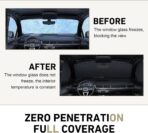 Car Cover Waterproof All Weather, Outdoor Hood Protection, Foldable Protective Shield with Windproof Fixed Strap, Universal Car Snow Cover (Silver) - Image 6