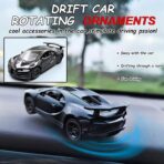 Car Dashboard Decorations – Drift & Turn Mini Car Model Ornament – Dynamic Interactive Automobile Decor for Enthusiasts Vehicle Interior Dashboard Drifting Decorations Accessories Gifts (Black) - Image 2
