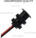 Oznium BRIGHTEST Light Bolt - Flush Mount 12V LED Light for Bumper, Grille, Cars Interior, Dash, Ambient Lighting, Motorcycle w/SLEEK Aluminum Housing & Screw Nut (11 mm Black, Cool White LED) - Image 3