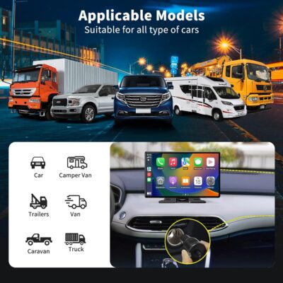 Wireless Carplay 11.3" A pple Carplay Screen for Car with 4K Dash Cam 1080P Backup Camera, Car Stereo for Carplay & Android Auto GPS Navigation/Bluetooth/Mirror Link/Voice Control/AUX/FM/Siri - Image 9