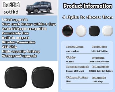 2 Pack GPS Tracker for Vehicles,Car Tracker Device Hidden,Tracker Device for Vehicles,Car GPS Tracker | Android and iOS Universal | Magnetic Shell | No Monthly Fee| View Historical Tracks | Waterproof - Image 6