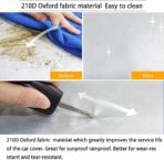 Half Car Cover All Weather Car Body Cover Sunshade Cover Snow Cover Waterproof Snowproof Universal 210D Oxford Fabric (Fit SUV Length 174'' to 189'') - Image 7