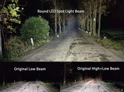 LED Spot Light Kit - 2 Pack, 3 inch Round LED Accessory Lights with Wiring Harness,LED Fog Light for Utv ATV Motorcycle Trucks Off Road (White Beam) - Image 5