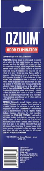 OZIUM® Air Freshener Odor Eliminator, 2oz Single Shot Total Air Refresh & Car Air Freshener – Original – 4 Pack - Image 2