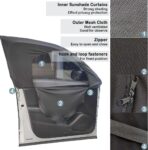 4PCS Car Window Shades with Zipper,Breathable Car Window Cover Baby Window Shades for Car,Camping Essentials Side Window Sun Shade for Privacy Protection Fits Most Cars - Image 6
