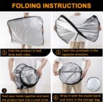 TOPINSTALL Foldable Windshield Sunshade Compatible with Ford Bronco 2/4-Door 2021-2026, Front Window Sun Protector with Storage Pouch Thicker Reflective Polyeste (Not for Sport Model) - Image 6