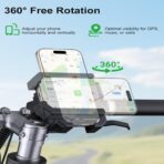 Vitog Motorcycle Bike Phone Holder with Waterproof Pouch, 360° Rotatable Clip, No Camera Blocking, Rainproof Protection, Bike Phone Mount with Stable Grip, Universal Fit for Motorcycle/Scooter/ATV - Image 3