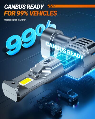 SEALIGHT Scoparc 9006/HB4 Bulbs, 30000LM Ultra Bright, 6500K Cool White With Cooling Fan, Over 60000 Hours Lifespan, Plug-N-Play Installation, 2-Pack - Image 3