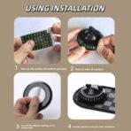 Car Dashboard Mat Kit: 360° Rotating Phone Holder, Parking Number Plate, Universal Anti-Slip Organizer Pad (Luxury Gold) - Image 6