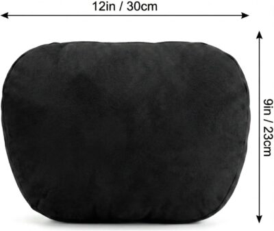2PCS Car Pillow for Car Neck Pillow for Driving Seat Neck Support Soft Cushion Back Support Head-Rests for Vehicle Sleeping with Elastic Adjustment Strap (Black, Head) - Image 4