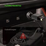 Flexino 【Ultra-Slim】 Retractable Car Charger for iPhone 17, Fast Charging Car Chargers, USB C Car Charger, Cigarette Lighter Adapter for iPhone 17/16/15/14/13/12 Series, Galaxy, Dark Gray, 1 Pack - Image 6