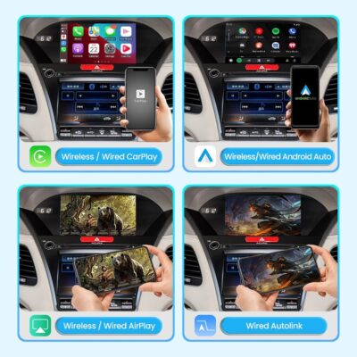 Wireless CarPlay Retrofit kit for Acura RLX ILX MDX RDX TLX Wireless CarPlay & Android Auto Module Accessories, Support Mirror Link, Camera - Image 2