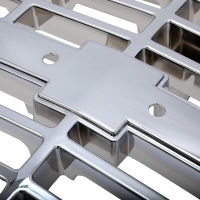 ALMULOO Front Grill Compatible with 1992-1993 Chevy Chevrolet Blazer/C/K1500/2500 Suburban | 1988-1993 Chevrolet C/K1500/2500/3500 Replacement for GM1200142 Front Grille Plastic(ABS) Chrome Silvery - Image 4