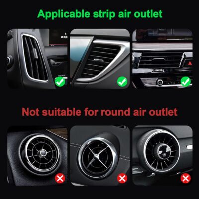 20Pcs Car Auto Air Conditioner Vent Outlet Trim Strip, DIY Decoration Chrome PVC Car Interior Moulding Trim Strip Line for All Straight Air Vent Outlet (Blue) - Image 5