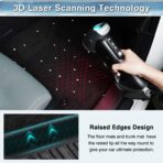 Mixsuper Floor Mats for 2022-2026 Honda Civic Sedan/Hatchback/Sport and 2023-2025 Acura Integra, All Weather 3D TPE Floor Liners 1st & 2nd Row Heavy-Duty Car Mats, Black (for 2nd Row w/o USB Port) - Image 5