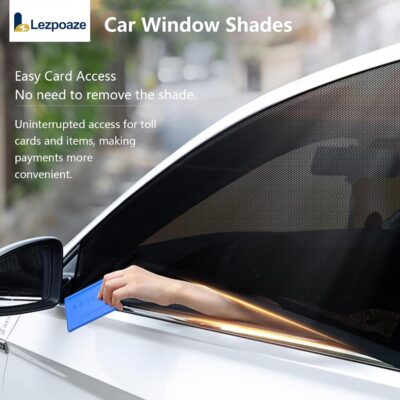 4-Pack Car Window Shades with Insect Screen, UV Blocking & Breathable Mesh, Universal Fit for 96% Cars, for Baby Kids Travel Camping, Heat Insulation & Privacy Protection - Image 2