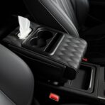 5-in-1 Car Armrest Cushion, Armrest Cover for Car, Nappa Leather Car Console Organizers and Storage for Most Vehicles, Car Accessories (Black, Normal)