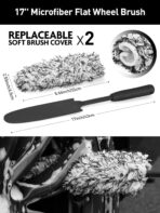 Fantasticlean 7PCS Car Wheel Cleaning Pro Kit, Tire Brush, Soft-bristled Rim Brush, Microfiber Flat Wheel Brush, Double-Ended Detailing Brush, Detailing Pads, Scratch-Free & Multipurpose - Image 2