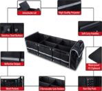 Farasla Waterproof Trunk Organizer with Insulated Leakproof Cooler Bag, Foldable Cover, Adjustable Securing Straps (Black) - Image 5