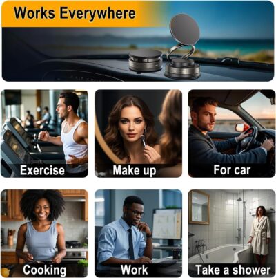 Upgraded Vacuum Magnetic Car Phone Holder for MagSafe, 360° Rotation, 96LBS Ultra Suction Cup Mount for iPhone & Android, Car/Gym/Mirror - Image 7