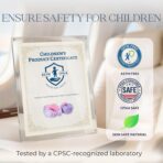 SKYTRAX® Certified Kids Safe Memory Foam Travel Neck Pillows for Kids and Toddlers, Cute Cartoon Design, Car Seat & Airplane Head Neck Support, Adjustable Snap Buttons, Washable Soft Cover (Unicorn) - Image 3