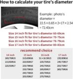 River Mountains at Night Spare Tire Cover Weatherproof Universal Wheel Protectors Camper Tire Covers for Rv Trailer SUV, Truck Travel Trailer Accessories (14 inch) - Image 4