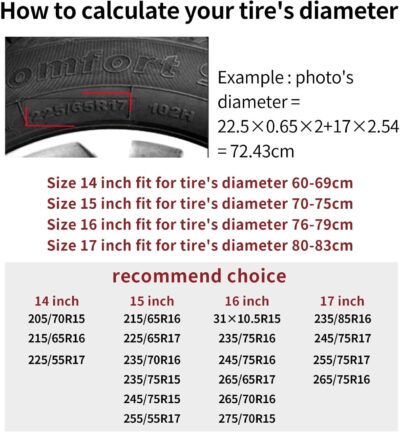 River Mountains at Night Spare Tire Cover Weatherproof Universal Wheel Protectors Camper Tire Covers for Rv Trailer SUV, Truck Travel Trailer Accessories (14 inch) - Image 4
