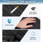 Mixsuper Floor Mats for 2022-2026 Honda Civic Sedan/Hatchback/Sport and 2023-2025 Acura Integra, All Weather 3D TPE Floor Liners 1st & 2nd Row Heavy-Duty Car Mats, Black (for 2nd Row w/o USB Port) - Image 7