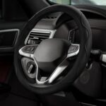 Car Steering Wheel Cover, Elastic Stretch Steering Wheel Covers, 14.5-15 Inch Microfiber Leather Breathable Auto Steering Wheel Protector, Car Interior Accessories Universal Fit for Most Cars