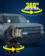 Quick Release Universal Hood Ditch Light Mounting Brackets, Dual Mount Options with 5-Point Lockdown Base CNC Aluminum Adjustable LED Pod Light Mount Kit 2PCS - Image 8