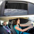 Roberly 4 PCS Magnetic Double Layer Car Window Shade for Baby, 19.7" x 18.9" Front Side Sun Shade 26.4" x 18.1" Rear Curtain with Full/Half Blackout UV Privacy Protection for Car Travel Sleeping Camp - Image 5
